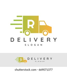 Delivery initial Letter R Logo design