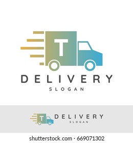 Delivery initial Letter T Logo design