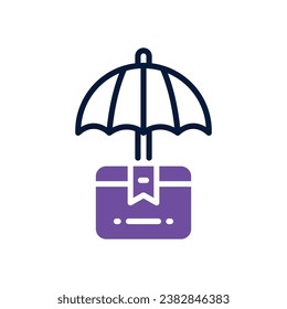 delivery insurance dual tone icon. vector icon for your website, mobile, presentation, and logo design.