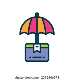 delivery insurance filled color icon. vector icon for your website, mobile, presentation, and logo design.