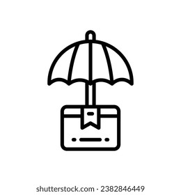 delivery insurance line icon. vector icon for your website, mobile, presentation, and logo design.