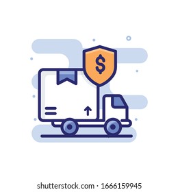 Delivery Insurance Vector illustration. insurance icon isolated on white background.