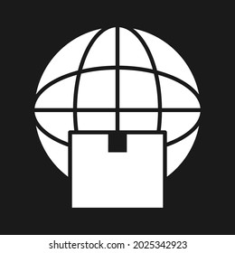 Delivery, international, shipping, globe icon vector image. Can also be used for Delivery and logistics. Suitable for use on web apps, mobile apps and print media.