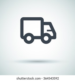 Delivery isolated minimal single flat linear icon for application and info-graphic. Transportation line vector icon for websites and mobile minimalistic flat design.