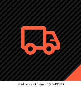 Delivery isolated minimal single flat linear icon for application and info-graphic. Transportation line vector icon for websites and mobile minimalistic flat design.