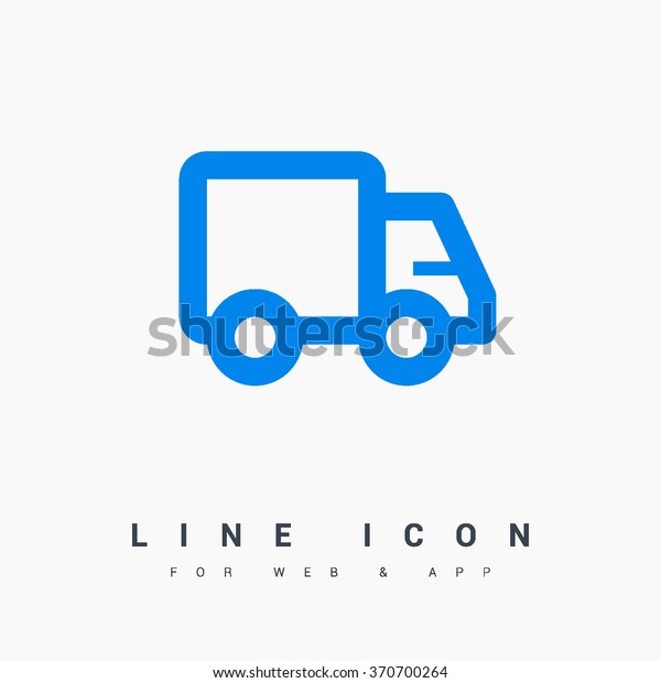 Delivery isolated\
minimal single flat linear icon for application and info-graphic.\
Transportation line vector icon for websites and mobile\
minimalistic flat\
design.