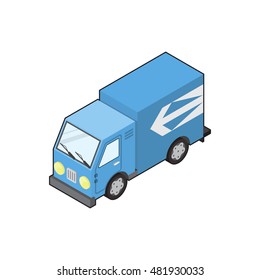 delivery isometric icon isolated on white background Created For Mobile, Web, Decor, Print Products, Applications. Vector illustration