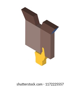 Delivery isometric left top view 3D icon