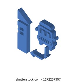 Delivery isometric left top view 3D icon