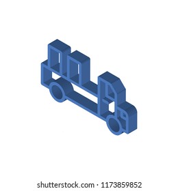 Delivery isometric left top view 3D icon
