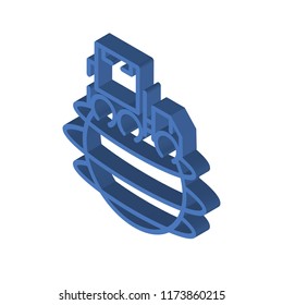 Delivery isometric left top view 3D icon