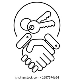 Delivery of the keys icon