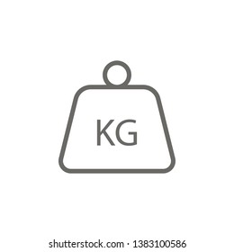 Delivery, kg, kilo, kilogram vector icon . Simple element illustration from UI concept. Delivery, kg, kilo, kilogram vector icon . Cargo Icon Vector Illustration.