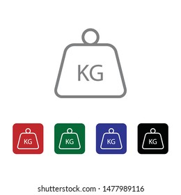 Delivery, kg, kilo, kilogram vector icon . Simple element illustration from UI concept. Delivery, kg, kilo, kilogram vector icon . Cargo Icon Vector Illustration