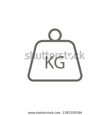 Delivery, kg, kilo, kilogram vector icon . Simple element illustration from UI concept. Delivery, kg, kilo, kilogram vector icon . Cargo Icon Vector Illustration.