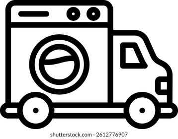 Delivery Laundry Icon Outline Vector Illustration