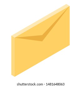 Delivery letter icon. Isometric of delivery letter vector icon for web design isolated on white background