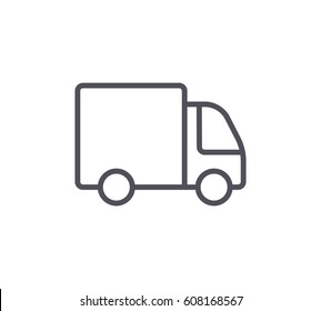 Icono de línea de entrega