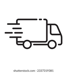 delivery line icon design vector template