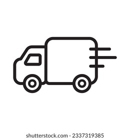 delivery line icon design vector template