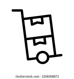 delivery line icon illustration vector graphic