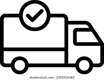 delivery line icon illustration vector