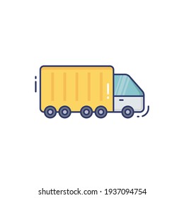 Delivery Line Icon Isolated On White Background