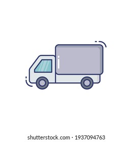 Delivery Line Icon Isolated On White Background