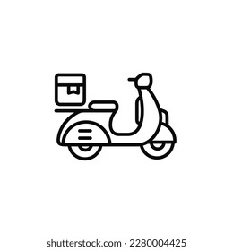 Delivery line icon isolated on white background