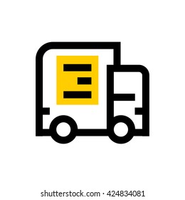 Delivery line icon. Pixel perfect fully editable vector icon suitable for websites, info graphics and print media.