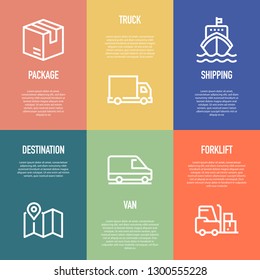 DELIVERY LINE ICON SET