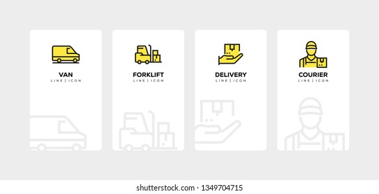 DELIVERY LINE ICON SET