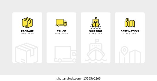 DELIVERY LINE ICON SET
