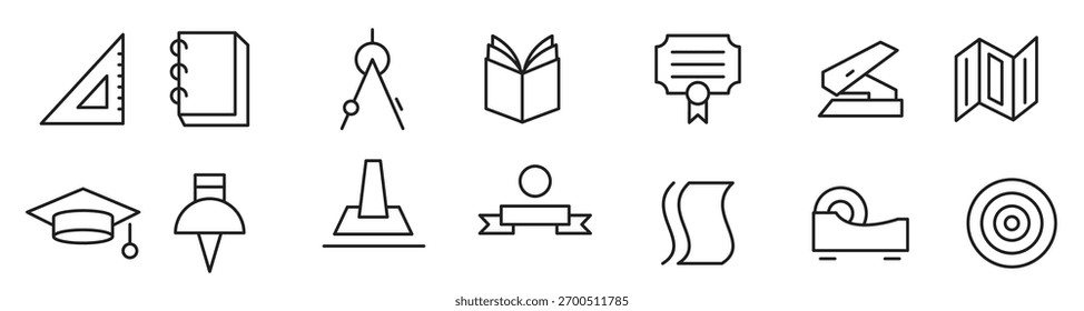 Delivery line icon set. Testimonials, shipping, shopping cart, delivery, boxes, cargo, crumpled box, E-commerce, store, product, purchase line icon set. UI thin line icon pack.