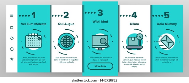 Delivery Line Icon Set Vector. Onboarding Mobile App Page Screen Fast Transportation Service. Delivery 24 7 Logistic Support Icons. Express Order. Outline Web Illustration