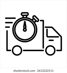 Delivery Line Icon Vector Illustration