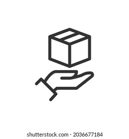 Icono de línea de entrega. Símbolo web para web y aplicaciones. Diseño de firma en el estilo de contorno. Objeto de trazo de entrega.