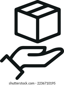 Delivery line icon. Web symbol for web and apps. Sign design in outline style. Delivery stroke object.