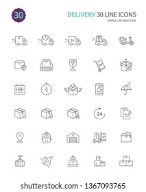 Delivery line icons