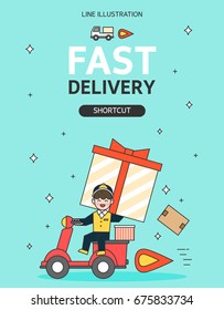 Delivery Line Illustration