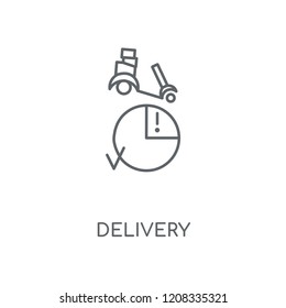 Delivery linear icon. Delivery concept stroke symbol design. Thin graphic elements vector illustration, outline pattern on a white background, eps 10.