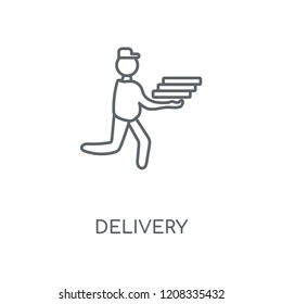 Delivery linear icon. Delivery concept stroke symbol design. Thin graphic elements vector illustration, outline pattern on a white background, eps 10.