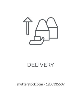 Delivery linear icon. Delivery concept stroke symbol design. Thin graphic elements vector illustration, outline pattern on a white background, eps 10.