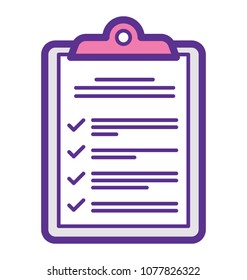 
Delivery list attached to a clipboard
