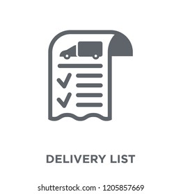 Delivery List icon. Delivery List design concept from Delivery and logistic collection. Simple element vector illustration on white background.