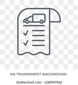 Delivery List icon. Delivery List design concept from Delivery and logistic collection. Simple element vector illustration on transparent background.