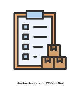 Delivery List Icon vector image. Suitable for mobile apps, web apps and print media.