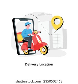 Delivery Location abstract concept vector in a flat style stock illustration