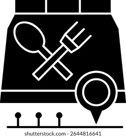 Delivery Location Glyph Vector Icon Design
