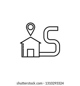 delivery location home. Signs and symbols can be used for web, logo, mobile app, UI, UX